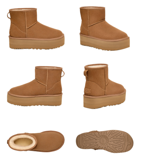 어그 클래식 미니 플랫폼 체스넛 블랙 여성 빅키즈 키높이 부츠 UGG 미국