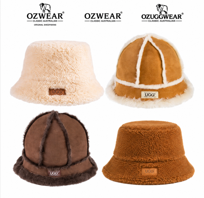 호주 오즈웨어 성인 키즈 겨울 벙거지 양털 방울모자 어그모자 버킷햇 OZWEAR