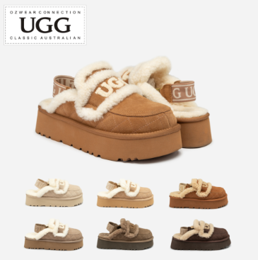 호주 오즈웨어 바이올렛 마테라쎄 시어링 플랫폼 겨울 여성 어그 슬리퍼 뮬 OB938PMD