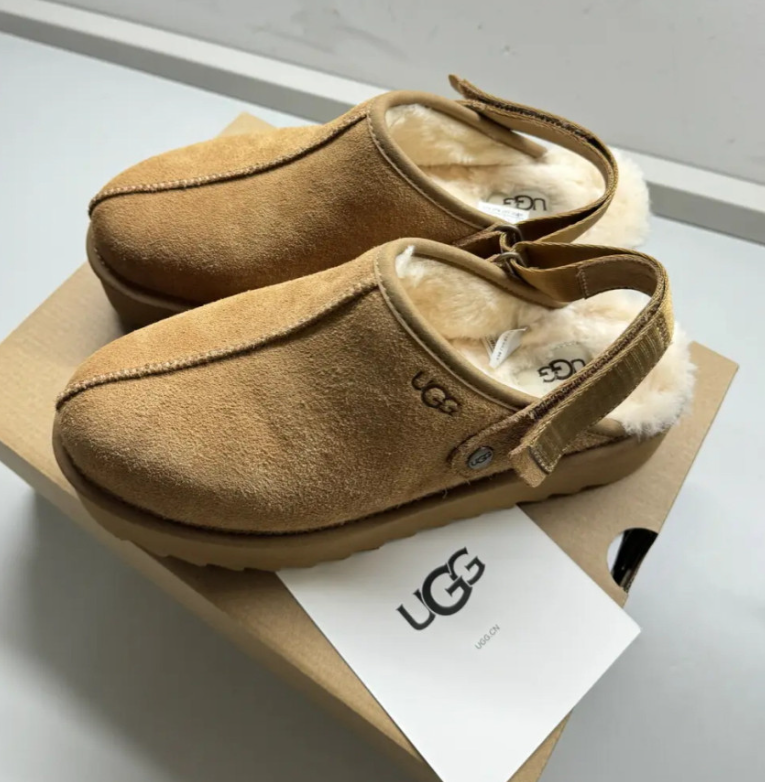 미국 UGG W 라나 클로그 플랫폼 여성 키높이 슬리퍼 1166734-CHE