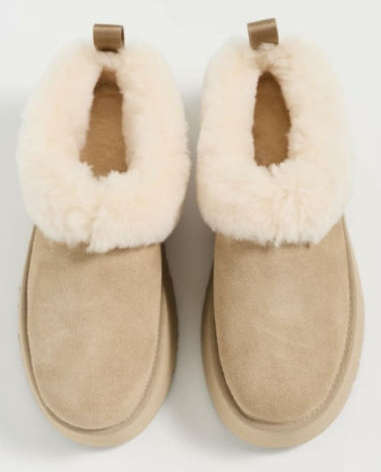 UGG 여성용 타젤 포근한 퍼 플랫폼 슬리퍼 708410