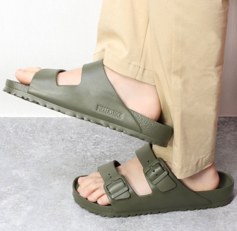 [버켄스탁] 여성 가벼운 데일리 샌들 에바 아리조나 내로우 카키, 230mm (EU36)