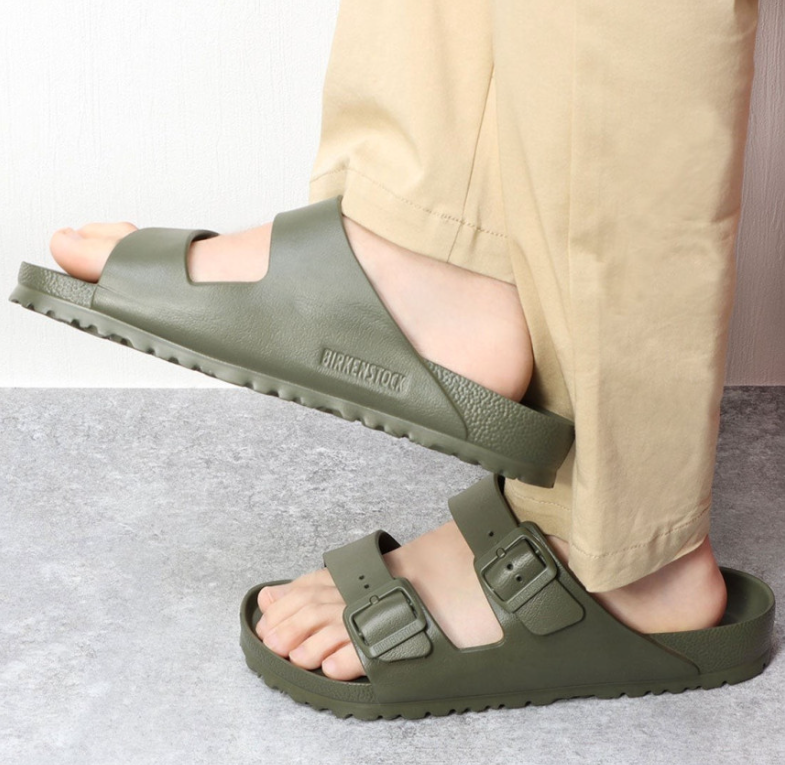 [버켄스탁] 여성 가벼운 데일리 샌들 에바 아리조나 내로우 카키, 230mm (EU36) 제품 이미지