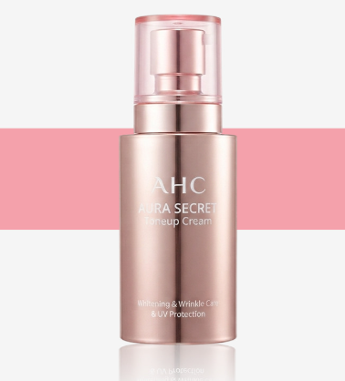 AHC 핑크 아우라 시크릿 톤업크림 50g 피부톤 보정 데일리 쌩얼 민낯 광채 미백크림