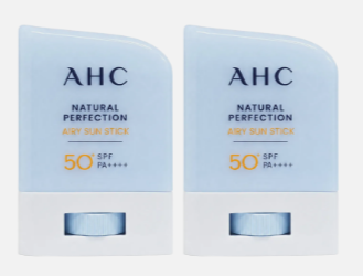 AHC 내추럴퍼펙션에어리선스틱 지속 내수성 산뜻 보송 선스틱 14g, 2개