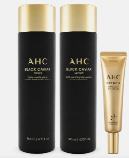 AHC 블랙캐비어로션 토너 기초 2종+프리미어앰플인아이크림 35ml