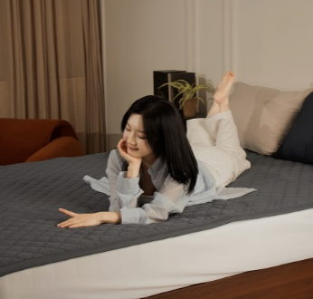 뜨숨 분리난방 전기매트 퀸 전기장판 캠핑 듀얼 탄소매트 카본 전기요 다크그레이