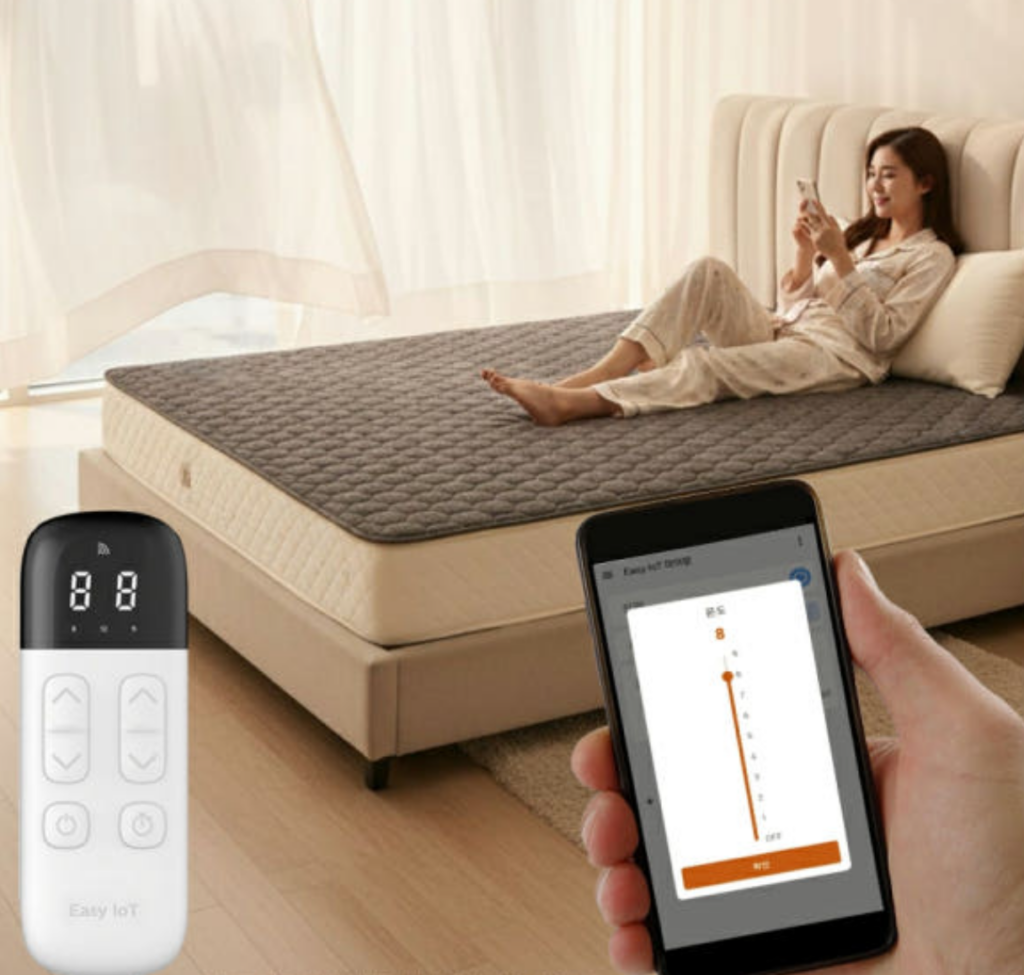 (2027년형 5세대) 한일온열기 IOT 스마트 그래핀 전기매트 온열 전기요 워셔블 침대용 2인용 슈퍼킹사이즈 분리난방 180×200 제품 이미지