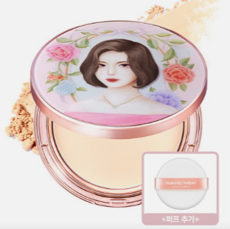 메이크업헬퍼 아트 팩트 오리지널 프로 피니쉬 25g 러블리 레이첼+퍼프 1매 세트