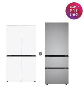 LG 디오스 AI 오브제컬렉션 냉장고 + LG 디오스 김치톡톡 (T876MQQ111 + Z330MPSF11)