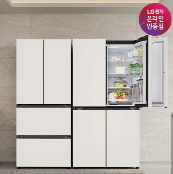 LG 디오스 AI 오브제컬렉션 매직스페이스 냉장고 + LG 디오스 김치톡톡 세트 (T876MEE111 + Z408MEEF23)