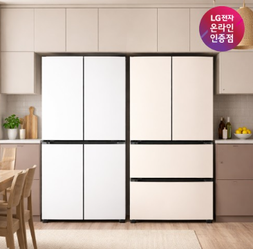 LG 디오스 AI 오브제컬렉션 냉장고 + LG 디오스 김치톡톡 (T876MQQ111 + Z408MEEF23)