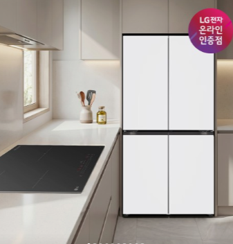 LG 디오스 오브제컬렉션 매직스페이스 냉장고 + LG 디오스 인덕션 세트 (T876MQQ111 + BEI3ASB2OE)