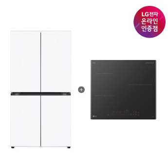 LG 디오스 오브제컬렉션 매직스페이스 냉장고 + LG 디오스 인덕션 (T876MQQ111 + BEI3ASB2OE)