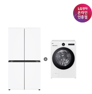 LG 디오스 AI 오브제컬렉션 냉장고 + LG 트롬 워시콤보 (T876MQQ111 + FH25WA)