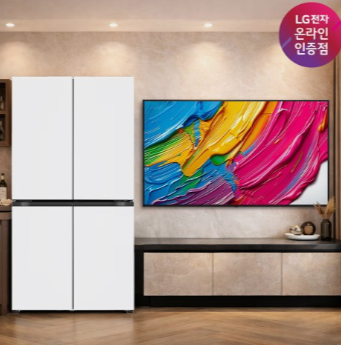 LG 디오스 AI 오브제컬렉션 매직스페이스 냉장고 + LG QNED AI TV (T876MQQ111 + 75QNED75AEA)