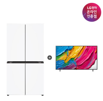 LG 디오스 오브제컬렉션 매직스페이스 냉장고 + LG QNED AI TV 세트 (T876MQQ111 + 65QNED75AEA)