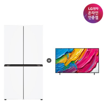LG 디오스 오브제컬렉션 매직스페이스 냉장고 + LG QNED AI TV 세트 (T876MQQ111 + 75QNED75AEA)