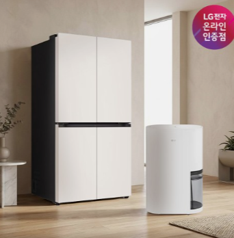 LG 디오스 AI 오브제컬렉션 매직스페이스 냉장고 + LG 휘센 오브제컬렉션 제습기 (T876MEE111 + DQ256MWGA)
