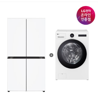 LG 디오스 오브제컬렉션 매직스페이스 냉장고 + LG 트롬 워시콤보 (T876MQQ111 + FH25WA)