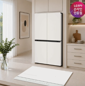 LG 디오스 AI 오브제컬렉션 매직스페이스 냉장고 + LG 디오스 인덕션 (T876MEE111 + BEI3QKHL0E)