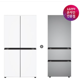 LG 디오스 오브제컬렉션 매직스페이스 냉장고 + LG 디오스 김치톡톡 (T876MQQ111 + Z330MPSF11)