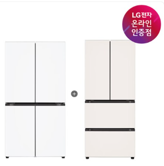 LG 디오스 오브제컬렉션 매직스페이스 냉장고 + LG 디오스 김치톡톡 (T876MQQ111 + Z408MEEF23)