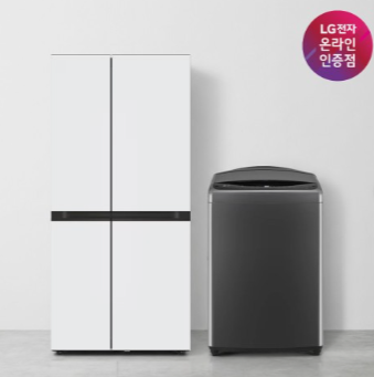 LG 디오스 AI 오브제컬렉션 냉장고 통돌이 세탁기 세트 S836MQQ012 T19MX8A