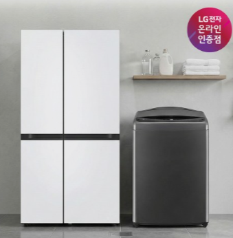 LG 디오스 AI 냉장고 통돌이 세탁기 세트 S836MQQ012 T19MX8A