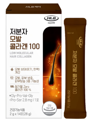 에이치엘비 저분자 모발 콜라겐 100 14p, 28g, 1개