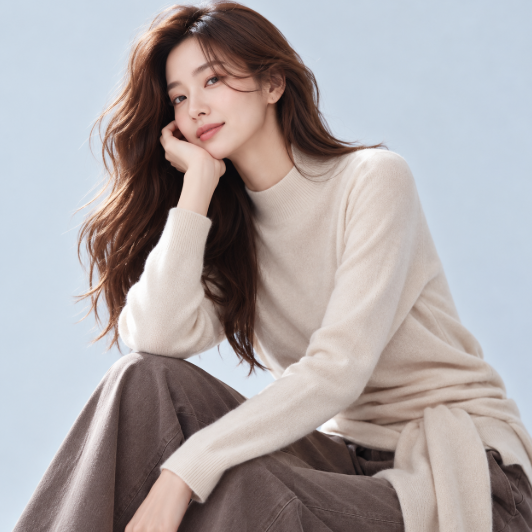 [GOBI] 고비 캐시미어 여성 모크넥 니트 스웨터