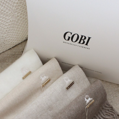 GOBI 고비 캐시미어 오가닉 산양자수 머플러 / 몽골캐시미어100 남자 여자 목도리 커플 크리스마스 선물