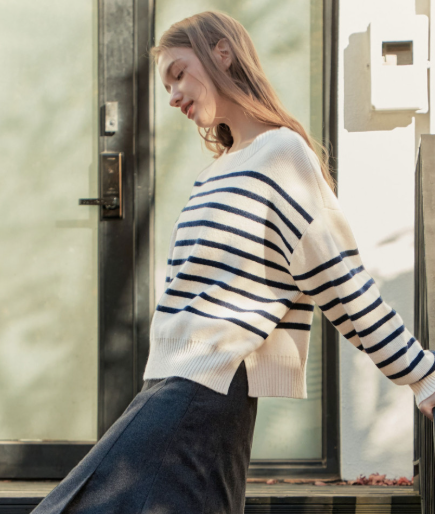 [제로스트릿][2컬러] 캐시미어 스트라이프 스웨터 CASHMERE STRIPED SWEATER