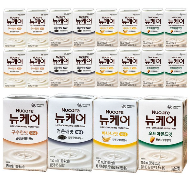 뉴케어 미니 구수한맛+검은깨맛+바나나맛+오트아몬드맛 150mlx20팩 추천
