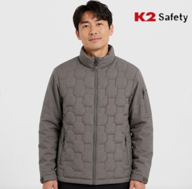 K2 세이프티 경량 패딩 k2 패딩 겨울 작업복 점퍼 브라운 워크웨어 F2102 보온 스타일 실용성 연예인 추천