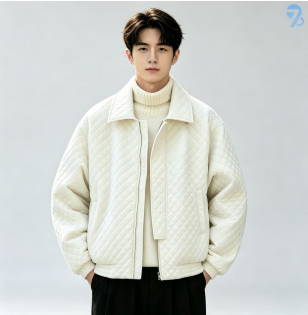 708090 남성용 다이아몬드 퀼팅 오버핏 패딩 포근한 니트코디 세련된 데일리룩 연예인 추천