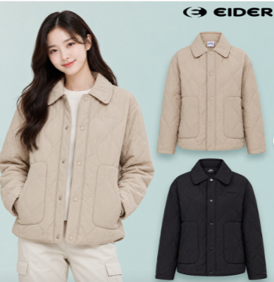 아이더 여성경량패딩 셔켓 슬림패딩 가벼운 데일리룩 세련된 스타일 연예인 추천