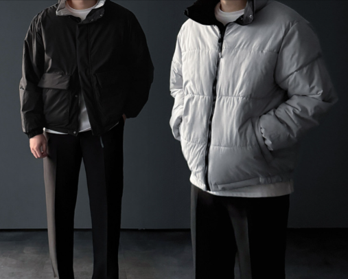 양면패딩 리버시블패딩 실용적인 양면활용 감각적인 겨울코디 연예인 추천